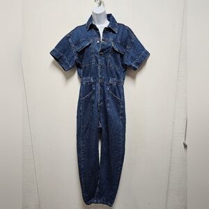 We The Free by Free People Denim Utility Jumpsuit Women’s Size S
